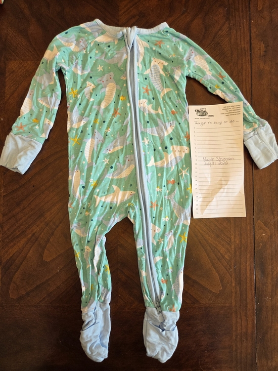 Little Sleepies Other - Little Sleepies Shark Soiree Zippy 3-6 Months